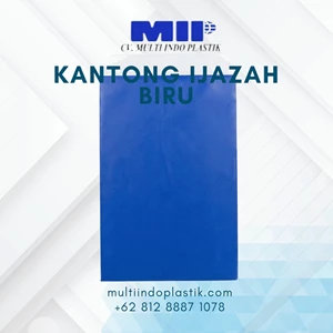 Kantong Ijazah Warna Biru (Depan Bening Belakang Nafa) 22 cm x 36 cm