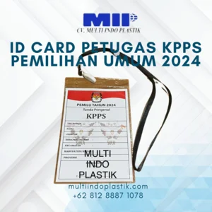 Jasa Cetak ID Card Petugas KPPS Custom (Lengkap Holder dan Tali Lanyard)