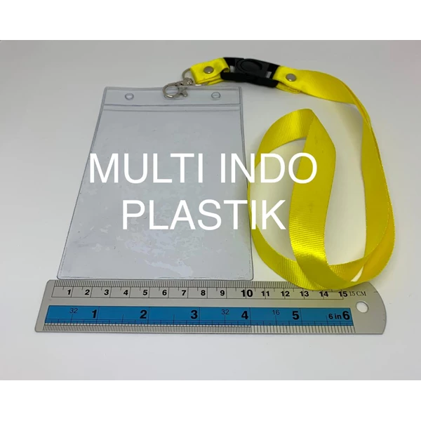 Paket Tali Lanyard 2cm dan Plastik ID Card ukuran 10.5cm x 14.5cm