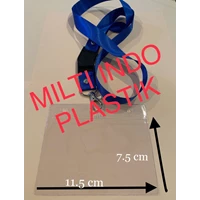 Lanyard straps 2cm and plastic id card sized 7.5cm x 11.5cm
