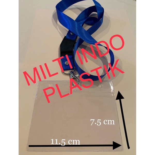 Paket Tali Lanyard 2cm dan Plastik ID Card ukuran 7.5cm x 11.5cm