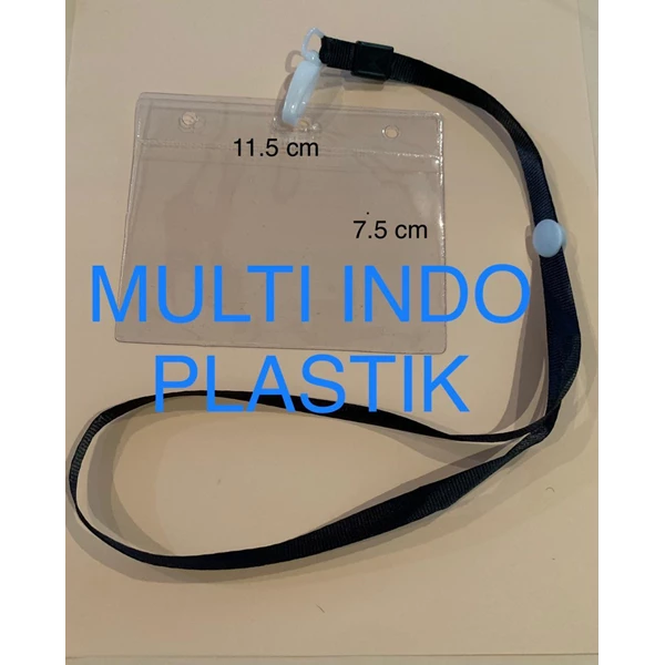 Paket Tali Lanyard 1cm dan plastik id card ukuran 11.5cm x 7.5cm