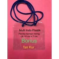 Paket Tali kur dan Plastik ID card landscape ukuran 10cm X 7cm