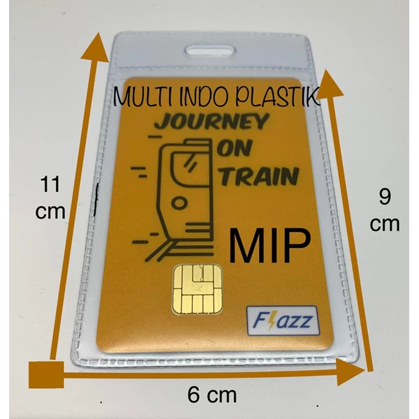 Plastik kartu MRT ukuran 6cm x 11cm